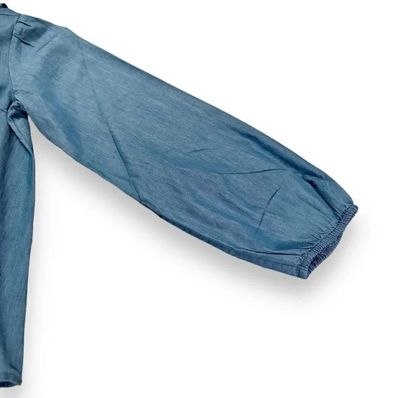 Crewcuts | Girls’ Ruffle Collar Chambray Blouse (XL) - Picture 4 of 8